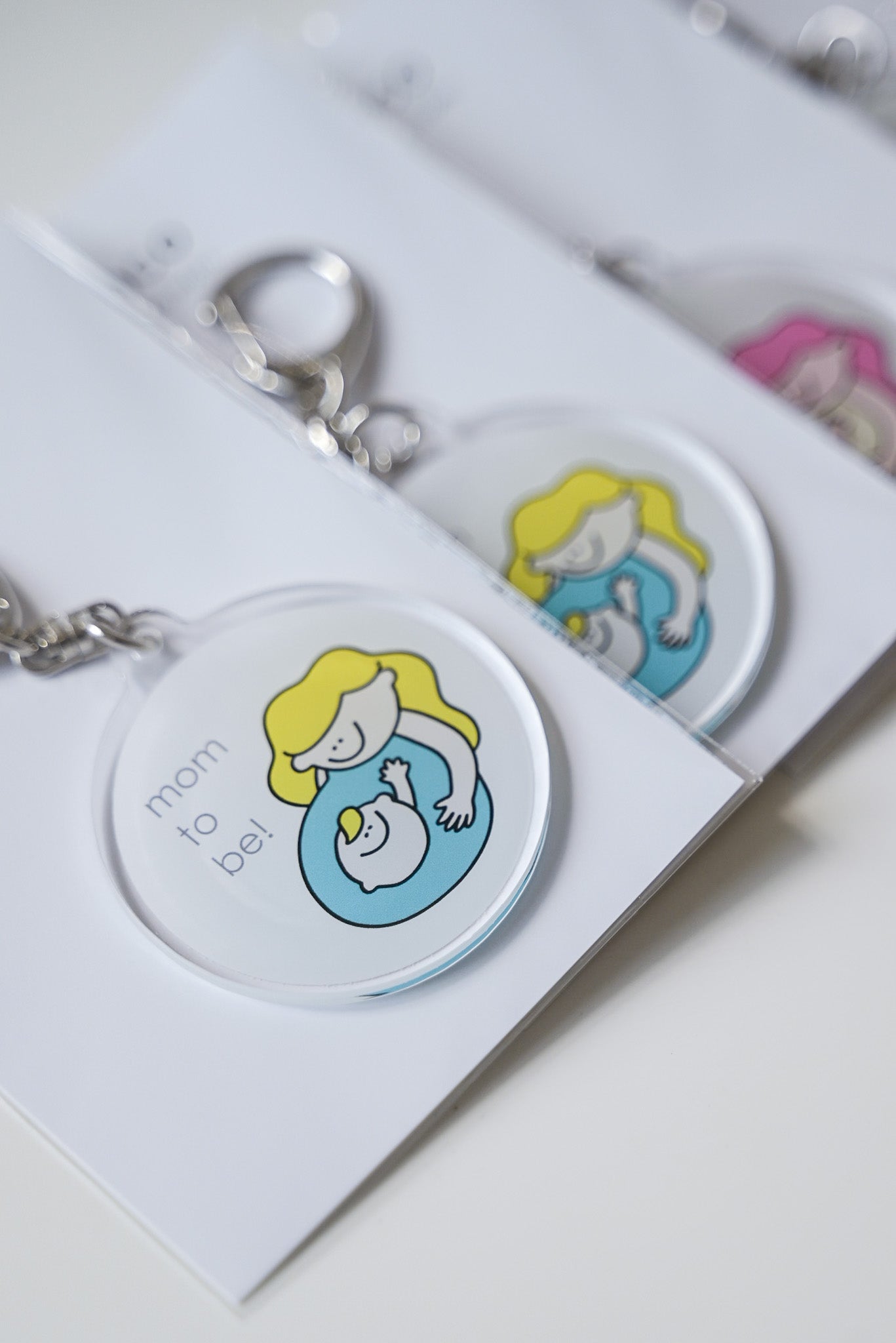 maternity charm blanco マタニティチャーム アクリルキーホルダー イエロー ピンク 出産祝い gift ギフト