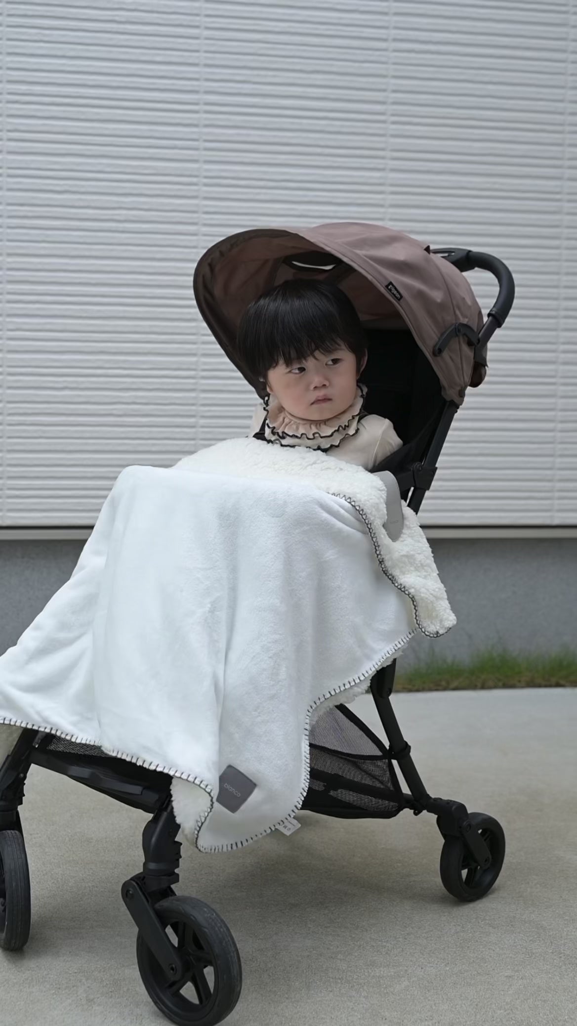 blanco　double boa blanket　フランネル　ボア　ベビーブランケット　出産祝い　gift